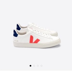 VEJA Campo Sneakers in Extra White / Orange Fluo / Cobalt Women’s Size 38/US 7